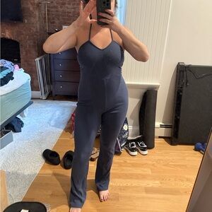 Aerie Navy Halter Jumpsuit